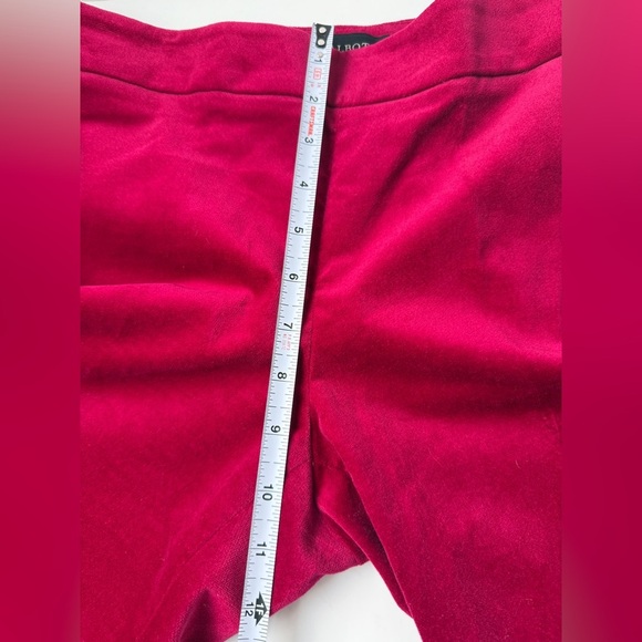 Talbots Women’s  Red Velvet Pleated Front Curvy Pants Side Zip Size 4 Career - Picture 8 of 11